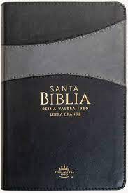 Biblia Reina Valera 60 Clásica bitono negro/gris imitación piel manual 12.5P PJR