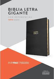 Biblia Reina Valera 60 letra gigante negro piel fabricada, índice edición 2023 TG TI 14P