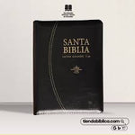 Biblia Reina Valera 60 chica negro letra super gigante con cierre, índice 11 P