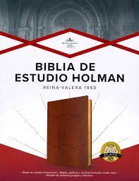 Biblia Reina Valera 60 Estudio Holman café sentipiel letra grande 10P