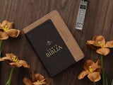 Biblia Reina Valera 60 Bicolor compacta café/café imitación piel concordancia 12P