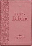 Biblia Reina Valera 60 Éfeso supergigante rosa floral imitación piel con índice 19P