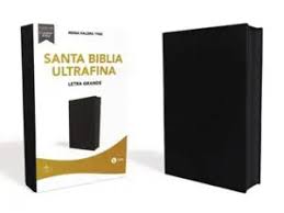 Biblia Reina Valera 60 piel fabricada interior a dos colores Negro letra grande