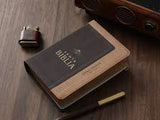 Biblia Reina Valera 60 Bicolor compacta café/café imitación piel concordancia 12P