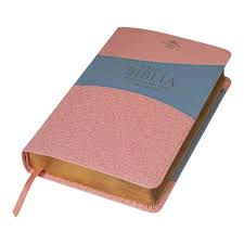Biblia Reina Valera 60 clasica bitono rosa azul imitación piel con índice