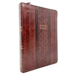 Biblia Reina Valera 60 letra grande manual imitación piel edición limitada marrón con cierre e índice 12P