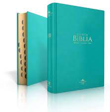 Biblia Reina Valera 60 clásica turquesa tamaño manual imitación piel, cierre, índice
