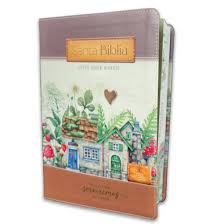 Biblia Reina Valera 60 sabiduría super gigante yo y mi casa imitación piel canto pintado c/vers  19P