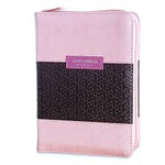 Biblia Reina Valera 60 classic bolsillo rosa café imitación piel con cierre e índice 8.5P