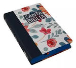 Biblia Reina Valera 60 mediana letra grande semiflexible flores 12P PJR
