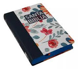 Biblia Reina Valera 60 mediana letra grande semiflexible flores 12P PJR