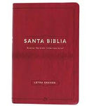 Biblia NVI manual vino cuero italiana letra grande 11P
