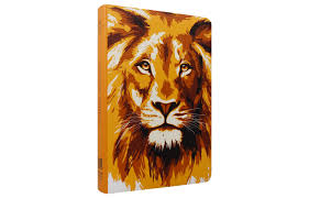 Biblia Reina Valera 60 mediana letra grande semiflexible león dorado 12P PJR
