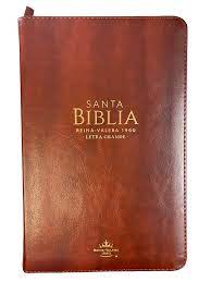 Biblia Reina Valera 60 Clásica café imitación piel, cierre, índice, manual 12.5P PJR
