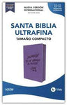 Biblia NVI texto revisado 2022 Ultra fina imitación piel azul lavanda con índice