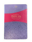 Biblia Reina Valera 60 Clásica botono lila/morado imitación piel, índice, manual, letra grande 12.5P PJR