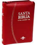 Biblia Reina Valera 60 mediana imitación piel letra grande roja, cierre, índice 11P PJR