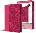 Biblia Reina Valera 60 de promesas floral fucsia imitación piel letra gigante, cierre e índice13 pts