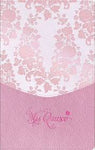 Biblia Reina Valera 60 mis quince imitación piel rosa floreado TC 8.5P