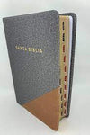 Biblia Reina Valera 60 manual edición especial gris marrón letra gigante imitación piel con índice 14P