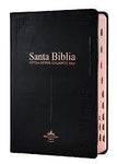 Biblia Reina Valera 60 mediana vinil negro letra gigante con índice 14pts PJR