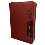 Biblia Reina Valera 60 manual sentipiel letra grande edición café con cierre e índice 12P
