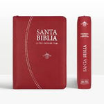 Biblia Reina Valera 60 mediana imitación piel letra grande roja, cierre, índice 11P PJR