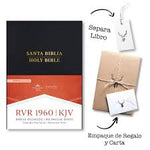 Biblia Reina Valera 60/KJV bilingüe negro tapa dura 8P