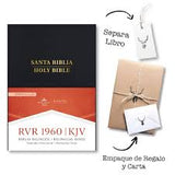Biblia Reina Valera 60/KJV bilingüe negro tapa dura 8P