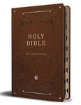 Biblia KJV letra gigante marrón imitación piel con índice letra gigante 14P