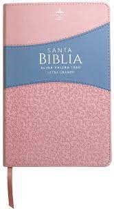 Biblia Reina Valera 60 Clásica bitono rosa/azul imitación piel manual 12.5P PJR vs
