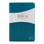 Biblia Reina Valera 60 Clásica bitono turquesa/blanco imitación piel manual 12.5P PJR