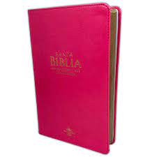 Biblia Reina Valera 60 Clasica fucsia imitación piel manual letra grande 12.5P PJR