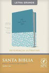 Biblia NTV Edición de referencia sentipiel ultra fina letra grande azul con índice