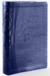 Biblia de la guerra espiritual azul imitación piel con índice