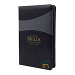 Biblia Reina Valera 60 manual, clásica bitono negro/gris imitación piel con cierre 12.5P PJR