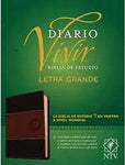Biblia NTV de estudio del diario vivir sentipiel manual café café claro letra grande