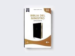 Biblia Reina Valera 60 del ministro negro imitación piel 12 puntos