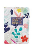 Biblia Reina Valera 60 mediana letra grande semiflexible flores 12P PJR
