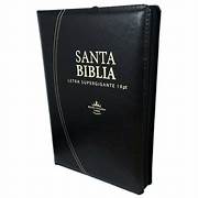 Biblia  Reina Valera 60 grande imitación piel letra super gigante negro con cierre e índice 19 P PJR
