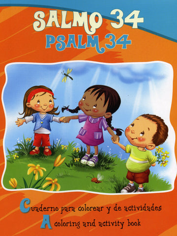Libro p/colorear salmo 34 bilingue