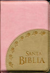 Biblia manual rosa con beige rvr45czlg palabras de Jesús en rojo