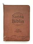 Biblia Reina Valera 60 letra gigante imitación piel café cierre índice PJR