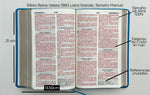 Biblia Reina Valera 60 Letra grande tamaño manual imit. piel turquesa