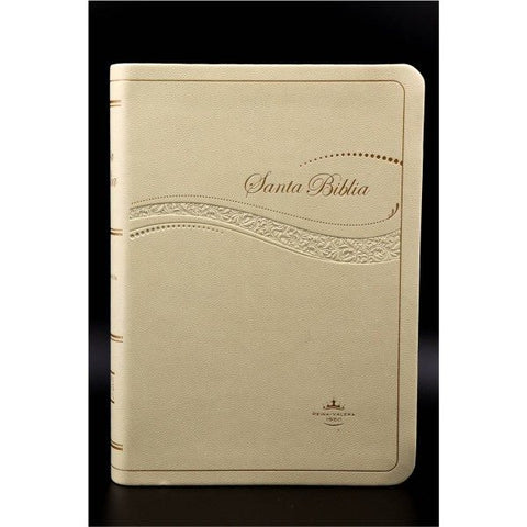Biblia chica imitación piel crema letra grande Reina Valera 60
