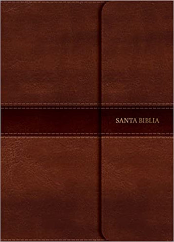 B. Ref  NVI manual letra grande marron simil piel solapa con iman