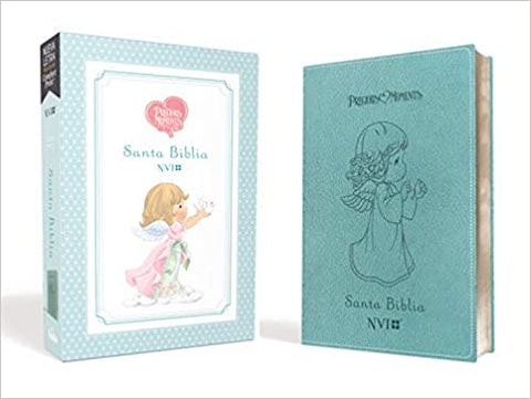 Biblia Precious Moments NVI, Angelitos, Ultrafina Compacta Aqua
