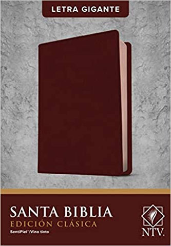 Biblia NTV Edición clásica letra gigante vino tinto