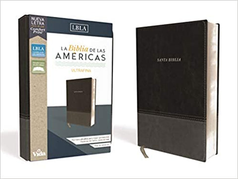 Biblia LBLA ultra fina imitación piel negro
