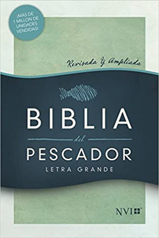 Biblia NVI del pescador letra grande verde simil piel